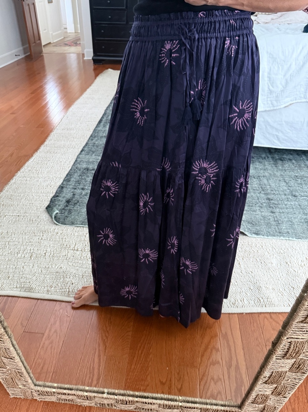 NWT OMIKA Rosalina Skirt Mara Midnight Brand New Purple Maxi Skirt - Picture 3 of 3